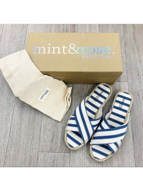 MINT & rose troya striped slides